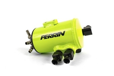 Perrin Performance Neon Yellow Air Oil Separator for Subaru WRX / STI 02-07