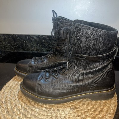 UTLRA RARE! Dr. Martens Coraline Aunt Sally 8 Hole Black Leather Sz 11 Boots EUC