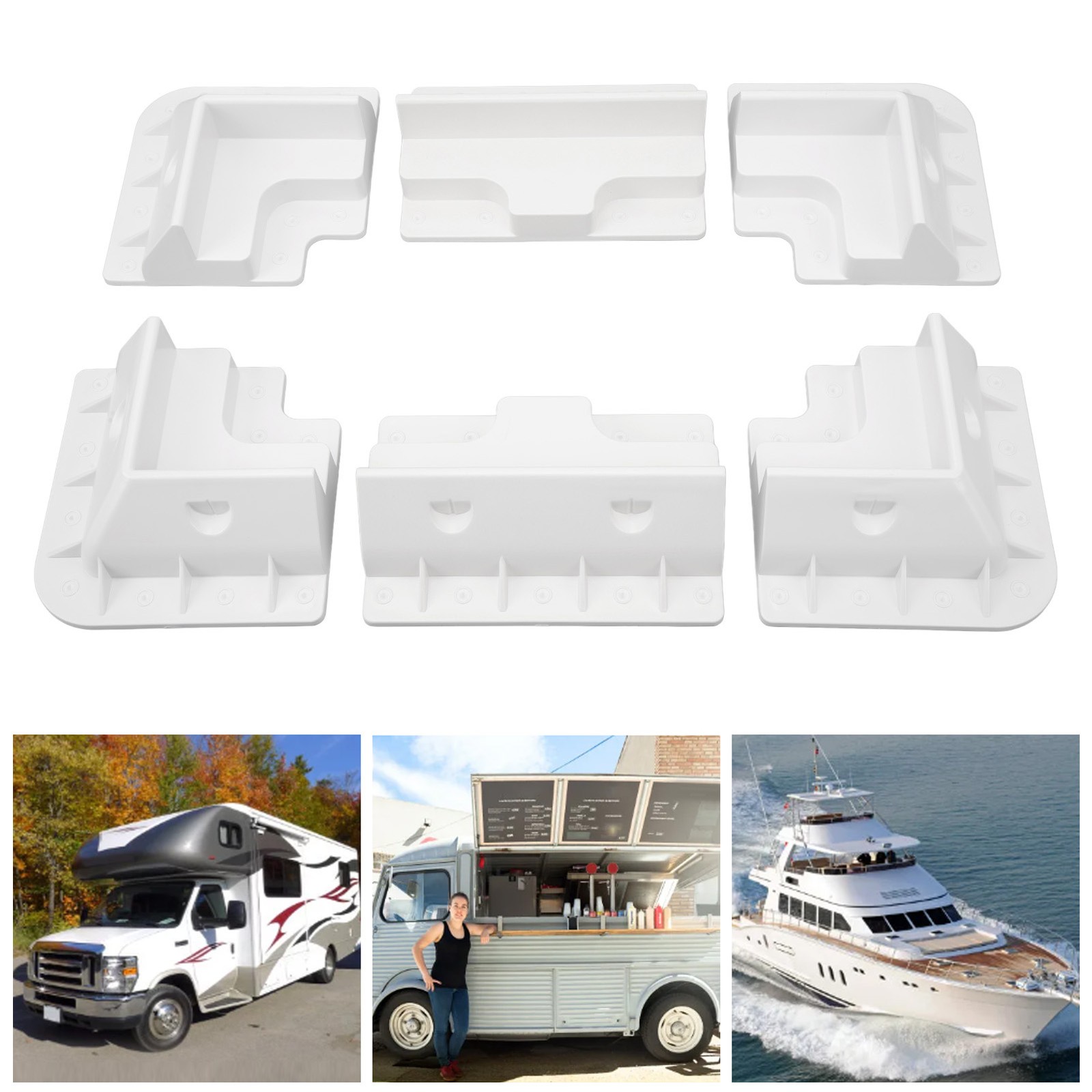 6PCS Solar Panel Roof Corner Bracket UV Resistant Drill ABS Plastic Ant BAJ