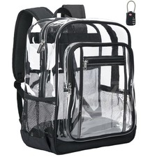 Clear Backpack Heavy Duty - Extra Large Clear Backpacks with TSA Lock Transpa...