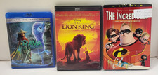 Disney Pixar The Incredibles Lion King Raya And The Last Dragon Blue Ray DVDs
