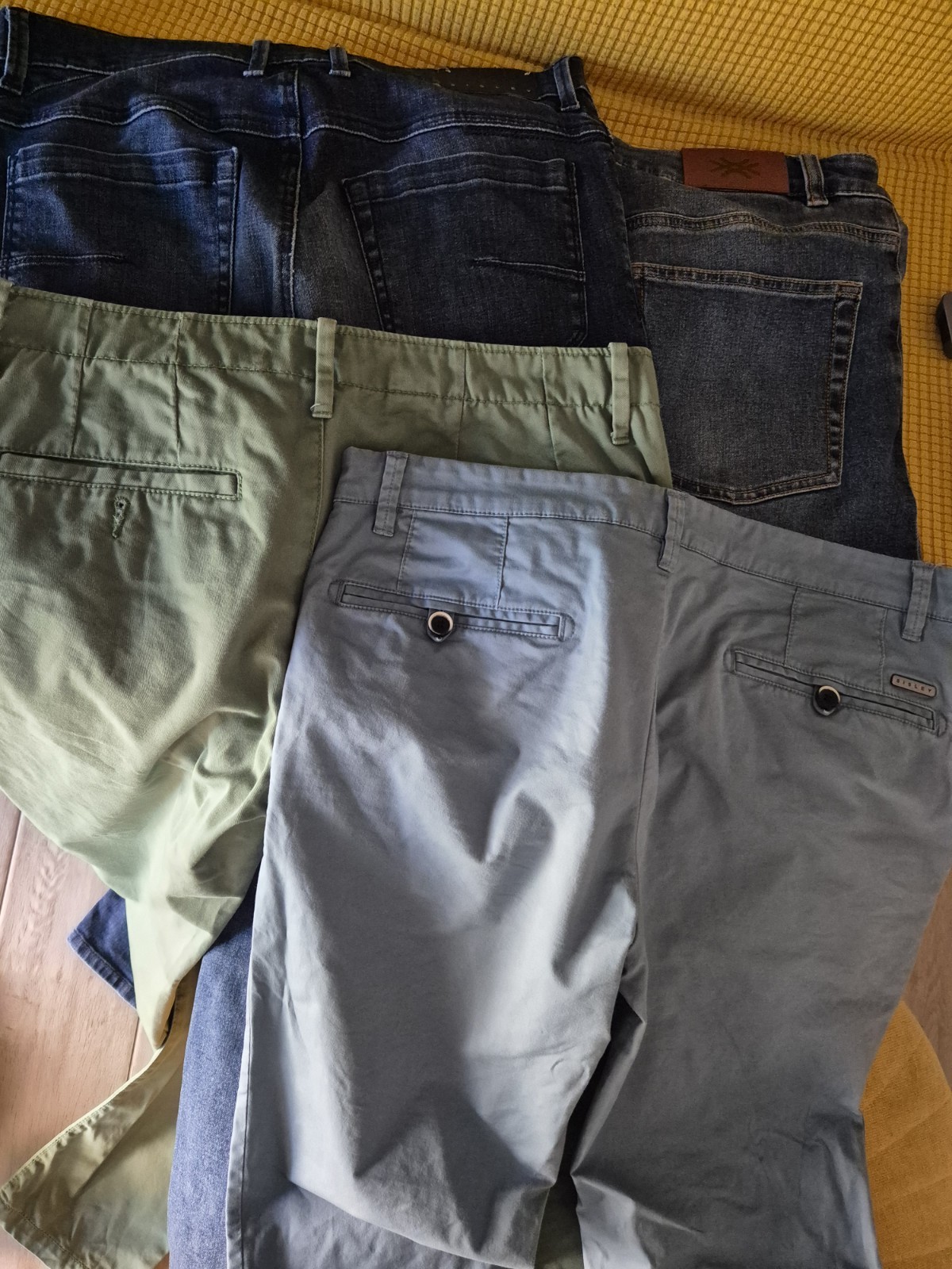Sisley benetton uomo lotto 2 Jeans 2 pantaloni slim fit W30 L31 taglia 46