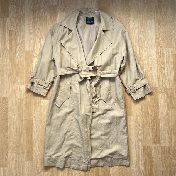 Women Levi's Trench Coat Beige Cotton XS
