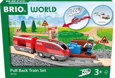 Brio World Eisenbahn Set Zugset mit Rückziehmotor 28 Teile 36102