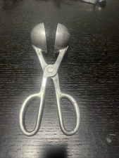 ANTIQUE 50's Revco 2" Ice Cream Scissor Squeeze Scoop Vintage Patina Japan Alum