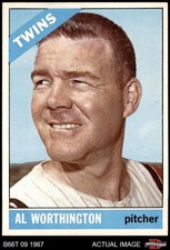 1966 Topps #181 Al Worthington Twins 8 - NM/MT