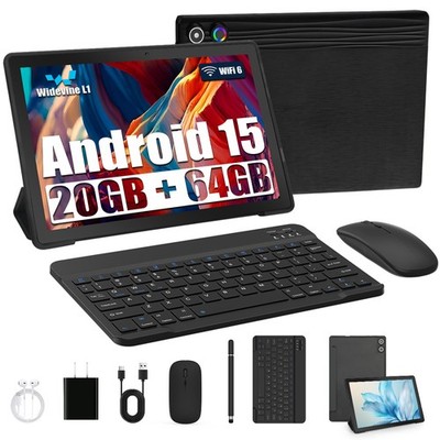 2025 AEEZO Tablet 10.1'' Android 11 Octa-Core Tablets,20+64GB With Keyboard/Mouse