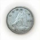 1964 Canada 10 Cents Dime, .800 Silver Coin