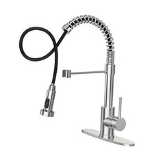 Kitchen Faucet with Pull Down Sprayer, Single Handle Pull Brushed Nickel Spring
