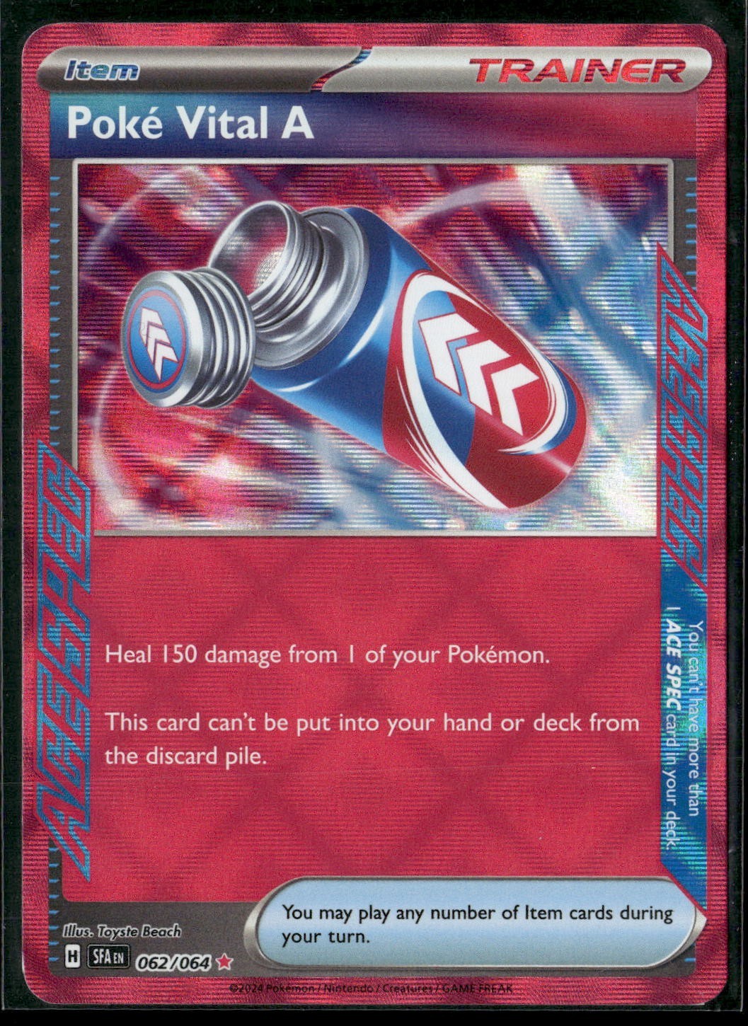 Pokémon - Poke Vital A 062/064 Shrouded Fable NM