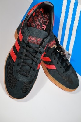 Adidas Handball Spezial  Mens Black Red Sneakers Casual Shoes JH5446 Size 9.5