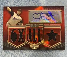 🔥⚾️🔥Curt Schilling 2010 Topps Triple Threads Auto Signature Patch /18