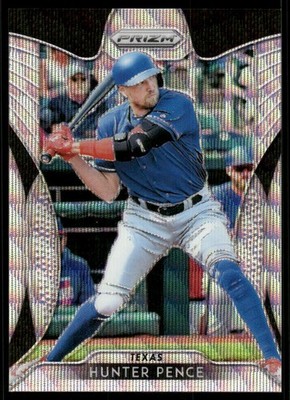 2019 Panini Prizm Prizms Blue Wave #173 Hunter Pence /60 - BB