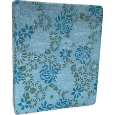 Vintage Photo Album Blue Floral Medium Size 9 x 7.5 x 2.5" Vinyl Family Book