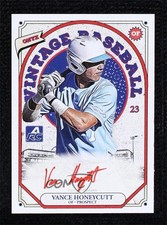 2023 Onyx Vintage Auto Red Ink /25 Vance Honeycutt #VAVH Auto 0j81