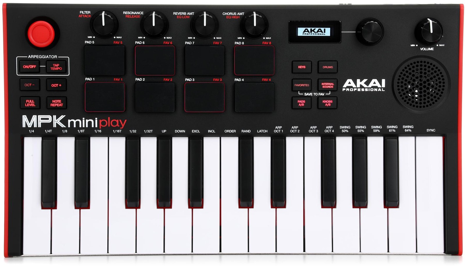 Akai Professional MPK Mini Play3 25-клавишная портативная клавиатура и MIDI-контроллер 21190₽