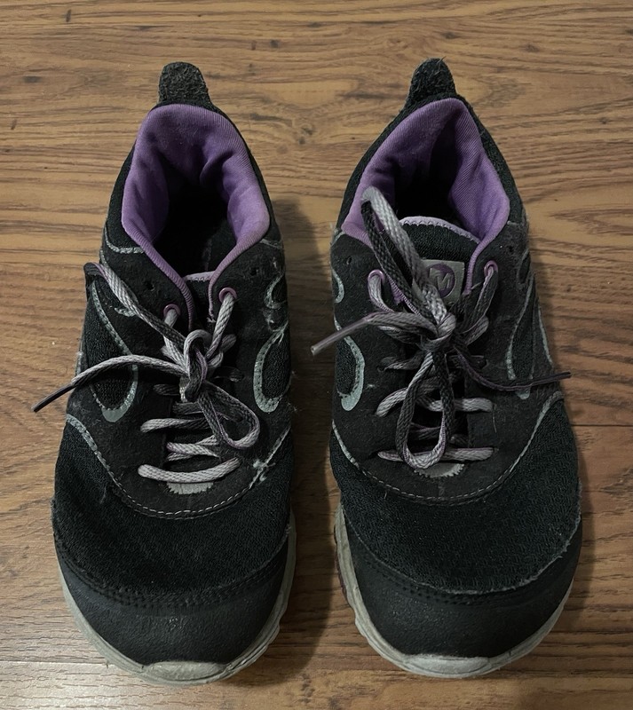 Womens 7 Merrell Bare Access Arc Vibram Sole Trail Running Shoes Purple J89760
