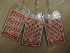 Western Airlines Luggage Tags - Vintage Playing Cards Suitcase Logo Tag Set (3)