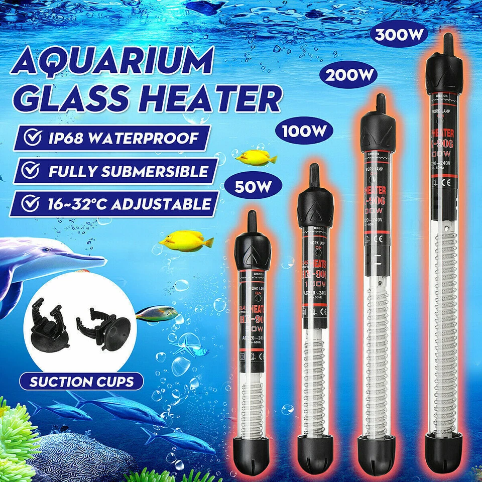 50W/100W/200W/300W Submersible Adjustable Water Heater For Aquarium Fish Tank - Image 2 of 4