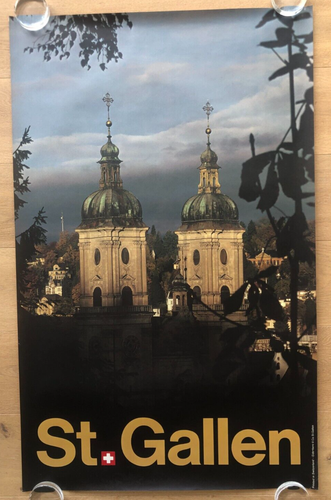 Plakat Tourismus Poster Schweiz St. Gallen
