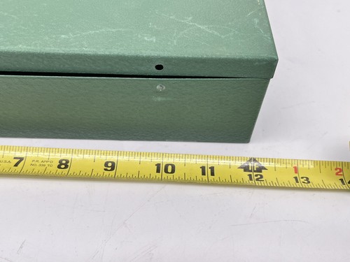 Vintage Green CLASSIC Metal Compartment Small Parts Storage Box 10x12” - Picture 6 of 8