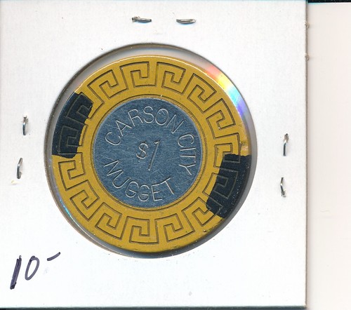 $1 CASINO CHIP - CARSON NUGGET CARSON CITY NV 1979 LG-KEY #N4996 GAMING CHEQUE - Picture 2 of 2