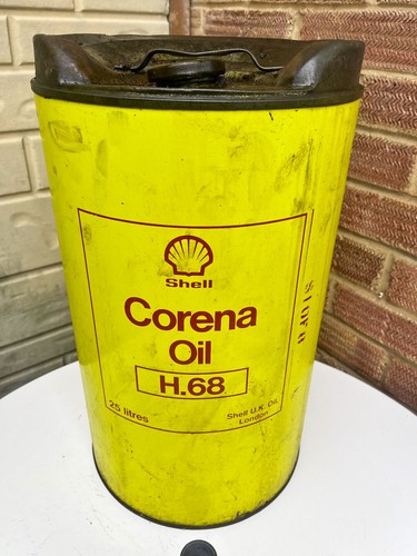 Vintage Shell Oil Drum - Oil Can - 5 Gallon - Corena oil H.68 - Picture 1 of 3