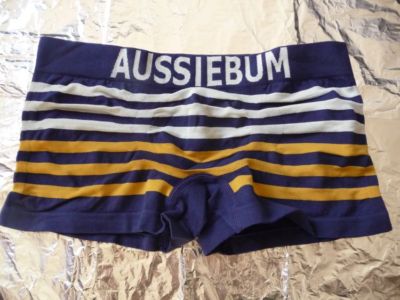 Underwear Aussiebum Trunk Seamless Bodystretch Navy Größe L Streifen HINGUCKER