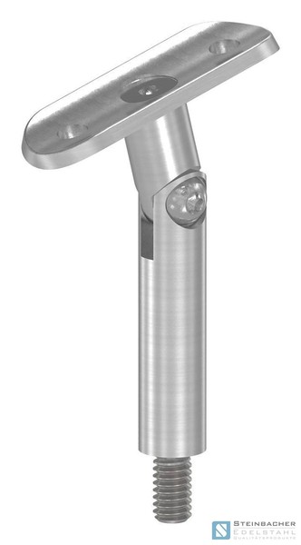 Edelstahl HandlaufstüTze Mit Gelenk, Platte 42,4Mm, V2A | Steinbacher©-image