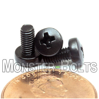 #ad M3 3mm Phillips Pan Head Machine Screws Steel Black Oxide DIN 7985A Metric $7.02