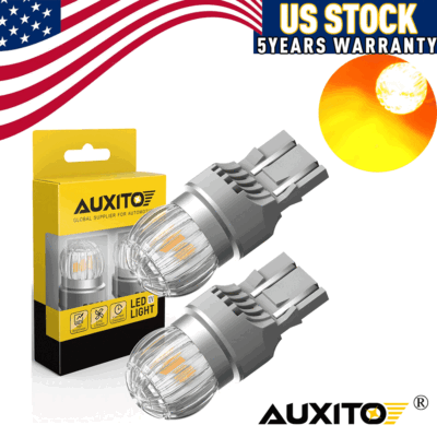 No Hyper Flash CANbus Bulbs AUXITO 7443/7440 Amber LED Turn Signal Bulbs - No Hyper Flash, CANBUS Compatible, 2 Bulbs Switchback Led Turn Signal - Foto 3