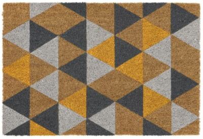 JVL GEOMETRISCHES DESIGN UMWELTFREUNDLICHE LATEX-RÜCKEN KOKOS TERRASSE EINGANG TÜRMATTE 