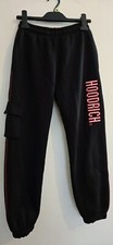 HOODRICH TRACKSUIT BOTTOMS BLACK RED AND WHITE SIZE XS SIZE 8 10
