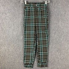 Almost Famous Trousers Pants Women's Small Stretch Plaid 100 Polyester S