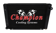 ER Champion 3 Row Black Finish Radiator for 1966 1967 Lincoln Continental V8 Eng