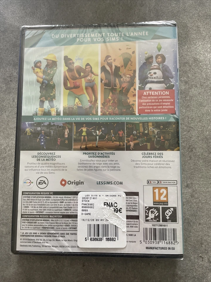 LES SIMS 4 : SAISONS / JEU PC & MAC / NEUF SOUS BLISTER D'ORIGINE / VF - Photo 2/2