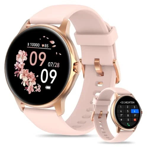 Montre Connectée Femme avec Appel Bluetooth Montre Connectée 24 Modes Sport  M