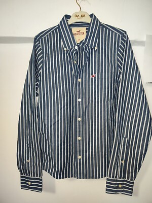Camicia da uomo Hollister California a maniche lunghe in cotone
