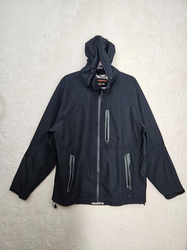 Hawke Co Performance Herren Jacke XL Schwarz Poly Langarm Hoodie Windbreaker