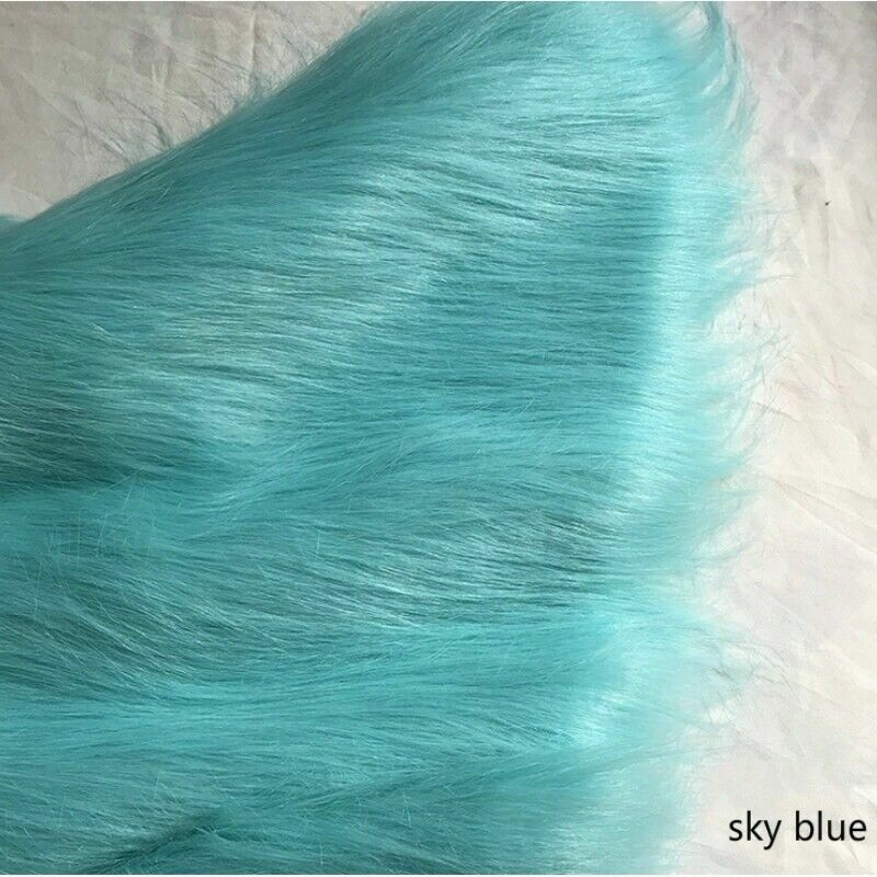 Long Haired Faux Fur Fabric Plush Cloth Collar Bag DIY Fluffy Background Soft