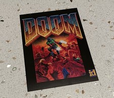 Game Cover Art for Original Doom Game A5 Sized Mini Poster Double-sided