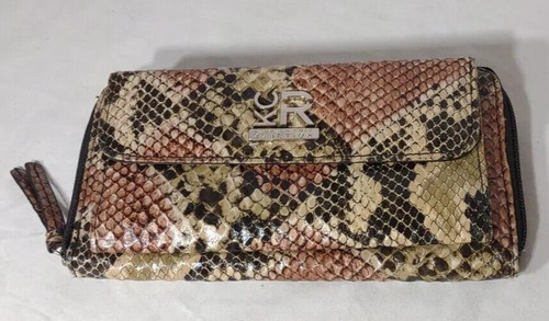 Kenneth Cole Reaction - Faux Python Snakeskin w/zipper ID inserts and pockets