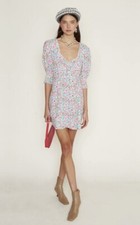 Rixo Larissa Dress , New! White summer dress with floral print