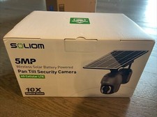 SOLIOM 5MP Security Camera Outdoor with 10X Optical Zoom, 4G LTE NIB