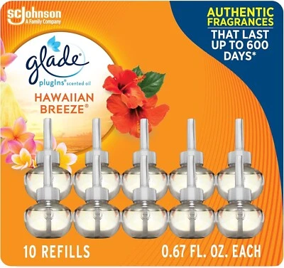 SC JOHNSON Glade Plugins Refills Air Freshener, Scented and Essential Oils for Home and Bat