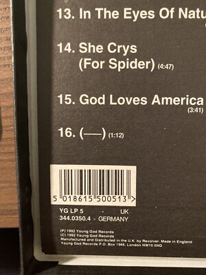SWANS Love of Life White Light Original 1992 Vinyl record Box Set