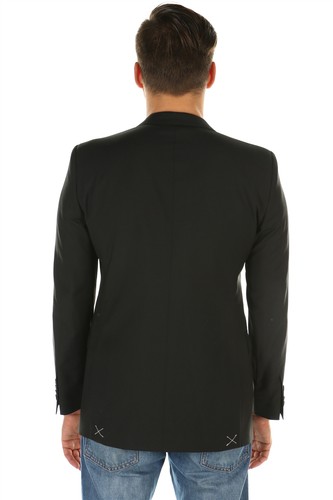 Burberry London Men's 191053 Black Two Button Blazer Size 48R $899 - Picture 4 of 7