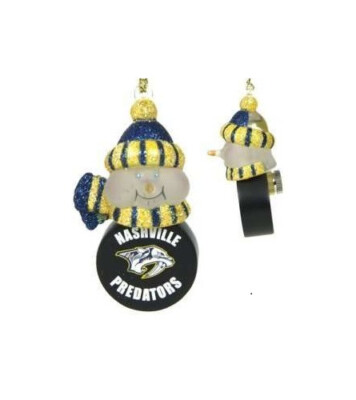 NHL NASHVILLE PREDATORS LED Hockey Puck Snowman Light Up - Main Image