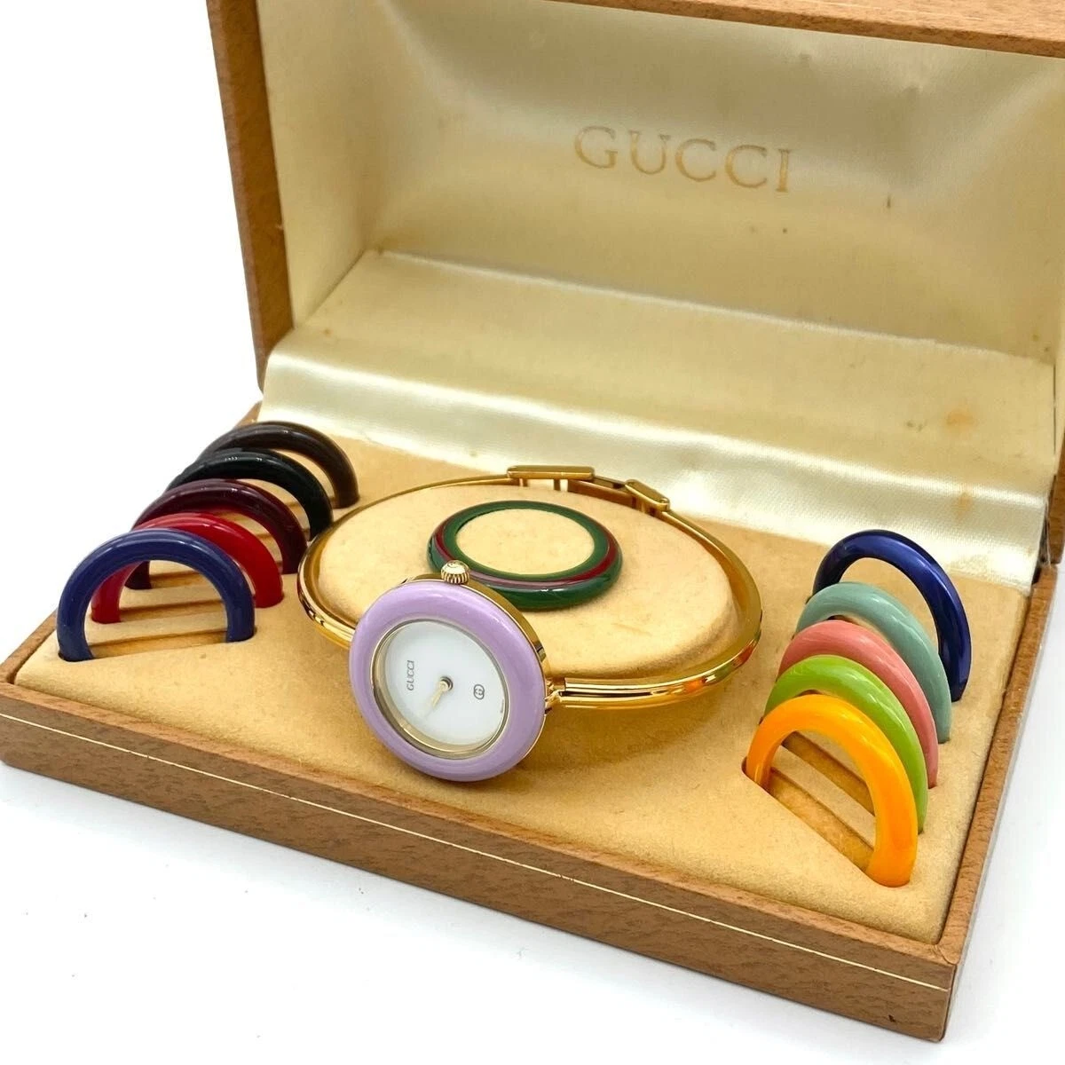 [Quasi Come Nuovo] Orologio Gucci 11 12.2 6 Colori Cambio Lunetta Quarzo Funzionante