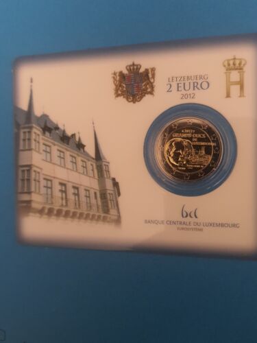 2€ commemorative coincard luxembourg 2012, Grand duc Henri et Grand duc Guilhaum - Photo 1/3